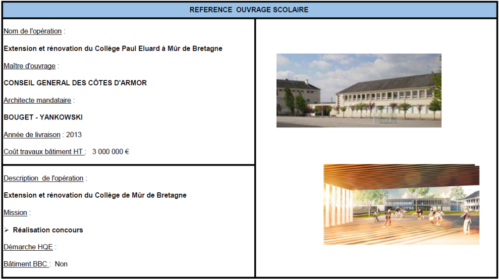 Extension et rénovation du Collège Paul Elouadriri à Mur de Bretagne