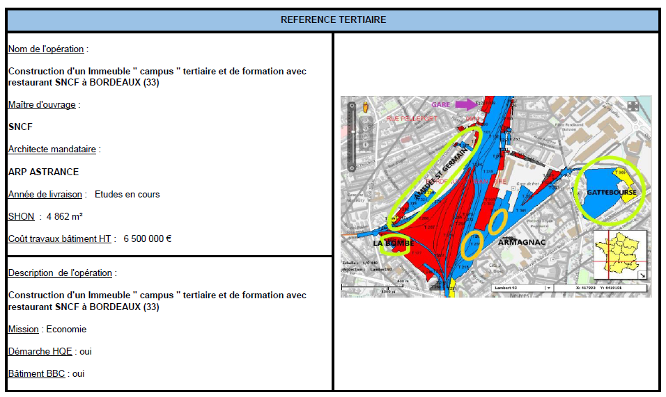 Immeuble “Campus” tertiaire & de formation avec restaurant SNCF à Bordeaux