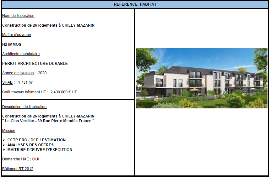 Construction de 26 logements à CHILLY-MAZARIN